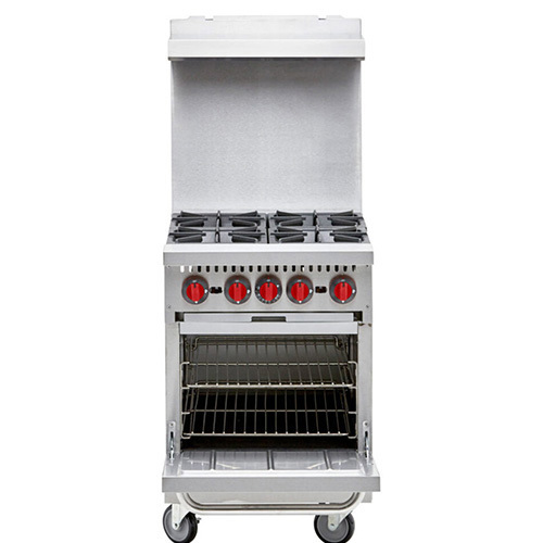 24" Commercial Gas Range with Oven