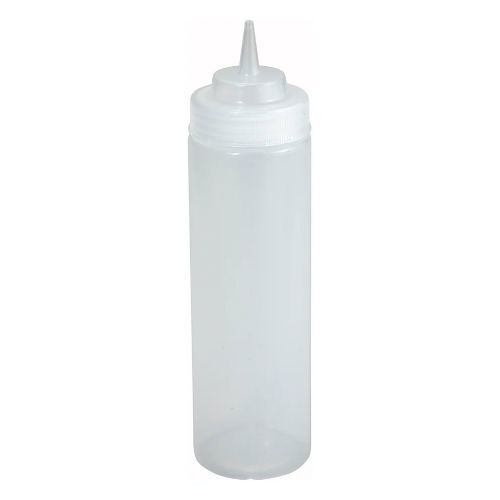 12oz Squeeze Bottles, Wide Mouth, Clear
